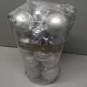 KI Store Silver Christmas Ball Ornaments, 20pcs 3.15-Inch, for Xmas Trees and Holiday Decor - Hooks Included