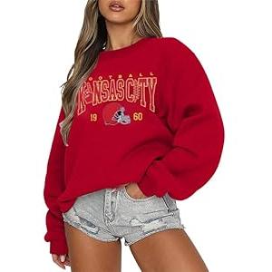 UNIQUEONE Game Day Sweatshirt Women Football Sweatshirts Football Mom Hoodie Touchdown Shirt Casual Crewneck Pullover 2XL