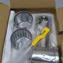 Large Stainless Steel Slicer Shredder Attachment for KitchenAid Mixers, Dishwasher Safe Salad Maker, Cheese Grater Accessories with 3 Blades & 1 Knob Thumb Screw