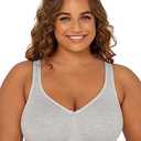 Fruit of the Loom Women's Fit for Me Collection: Plus-Size Wireless Bra - Soft Cotton Comfort & Support ( 38D )