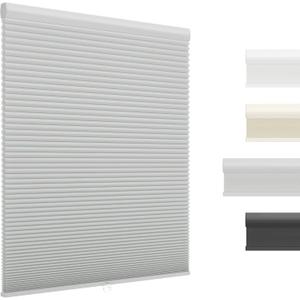 Light Filtering Cordless Cellular Shades, Honeycomb Blinds for Indoor Windows, for Window Size 32" W  64" H Gray