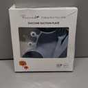 ROCCED Suction Plates for Baby, Silicone Plates with Suction Divided, Baby Spoon Fork Set for Toddler Baby Dishes Kids Utensils-Crab Dusty Blue