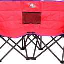 SUNNYFEEL Kids Folding Double Camping Chair, Portable Kids Camping Chairs 2 Seat Chair, Pink Padded Foldable Lawn Chairs with Cup Holder for Beach/Outdoor/Travel/Picnic, Foldable Camp Chairs 2 Person, 40 inches x 25 inches x 20 inches