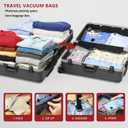 Travel Vacuum Bags for Clothing with Rechargeable Electric Pump, Compression Packing Cubes Organizer Storage for Luggage Suitcase, Space Saver Seal Bags for Vacation Cruise, 8 Large
