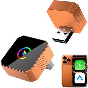 2026 Aimoon Mini Wireless CarPlay Adapter Upgrade Wired to Wireless for CarPlay & Android Auto Plug and Play Fast AutoReconnect Stable Control Zero Delay Car Play for iPhone iOS 10+ Android 11+