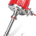 HEI Distributor Replacement For Chevy SBC BBC 283 305 307 327 350 400 small blocks 396 427 454 big blocks V8 65k Coil 7500RPM Red Cap Super Coil Racing Ignition Distributor Replace JM6500R PE350R