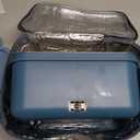 Electric Heated Lunch Box for Car Truck Home 1.8L 100W Portable Food Warmer with 12V/24V/110V/220V Hot Meal for Work Travel Jobsite Camping Christmas Gifts White Elephant Gifts for Adults/Men/Woman (Deep & light blue)