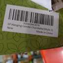 Hanging Candle Lantern Outdoor, 28” Battery Operated Modern Clear Acrylic Crystal Chandeliers with Flickering Yellow Led Candle Light S Hooks for Garden, Backyard, Gazebo, Room Indoor Indoor Decor