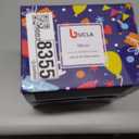 bUCLA 100Pieces Silver Plastic Plates - 6.25inch White with Silver Rim Disposable Salad/Dessert/Appetizer/Small Cake Plates for Weddings, Parties&Gathering