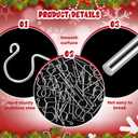 Ferraycle Metal Christmas Light Gutter Hooks Christmas Light Hanger Hooks for Gutters Stainless Steel Xmas Outdoor Clips for Kitchen Bathroom Work Shop Garden(Silver,100 Pieces)