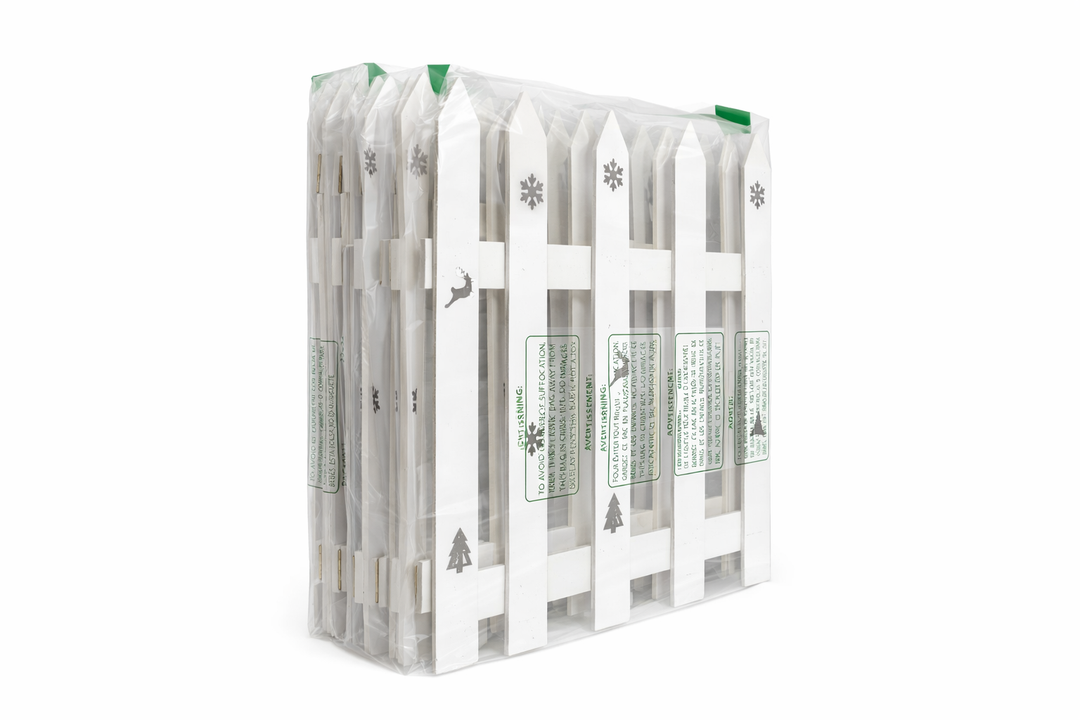 8 Pcs Christmas Tree Fences 15.75"L x 11.8"w Wooden Tall White Picket Fence Gate Decoration Around Christmas Tree Barrier Border for Dog Pets Baby Kids Xmas Holiday Wedding Garden Home Party