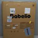Babelio Baby Gate for Stairs, Kitchen & Doorways, No Bottom Bar| Easy Installation| One-Handed Operation| Auto-Close| Hardware Mount (Drill Needed) Safety Dog Gate (White - B17, 24-39" W, 28" H)