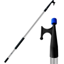 RainierSupplyCo Boat Hook with Telescoping Extension Push Pole for Docking & Mooring - Extends from 4.5 to 8 ft - Floating & Lightweight Boating Pole with Nylon Tip & Threaded End for Boat Accessories