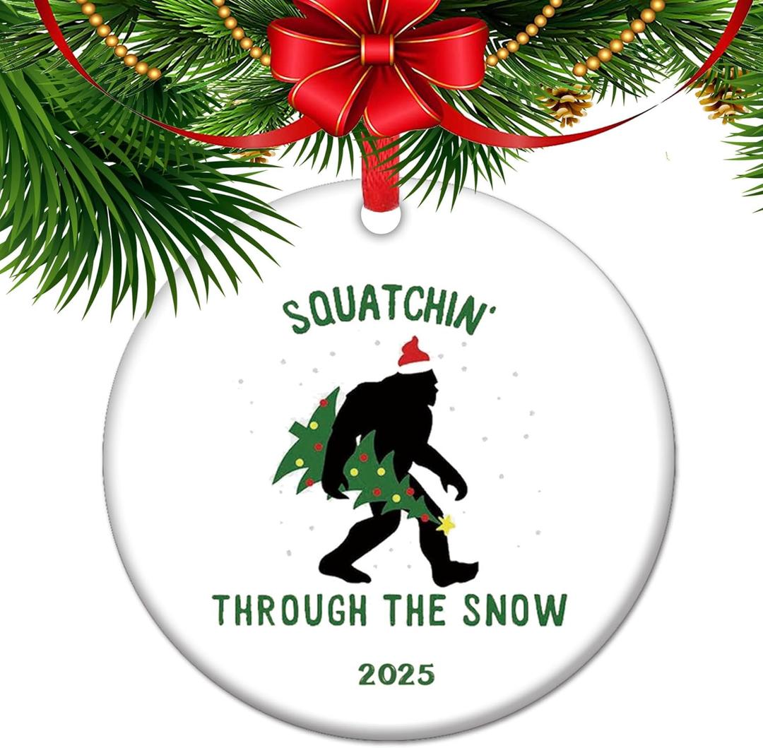 Bigfoot The Christmas yeti for Xmas Tree Decor, Funny Christmas Ornaments Yeti-Themed, Bigfoot Christmas Ornament (10)