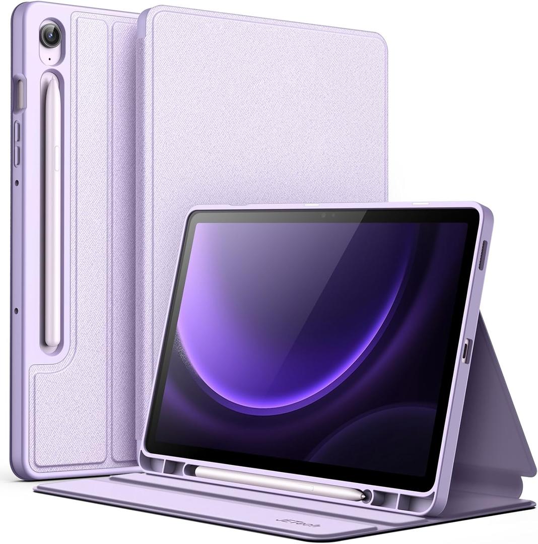 JETech Case for Samsung Galaxy Tab S10 Lite / S10 FE / S9 FE 10.9-Inch with S Pen Holder, Slim Folio Stand Protective Tablet Cover, Multi-Angle Viewing (Lavender)