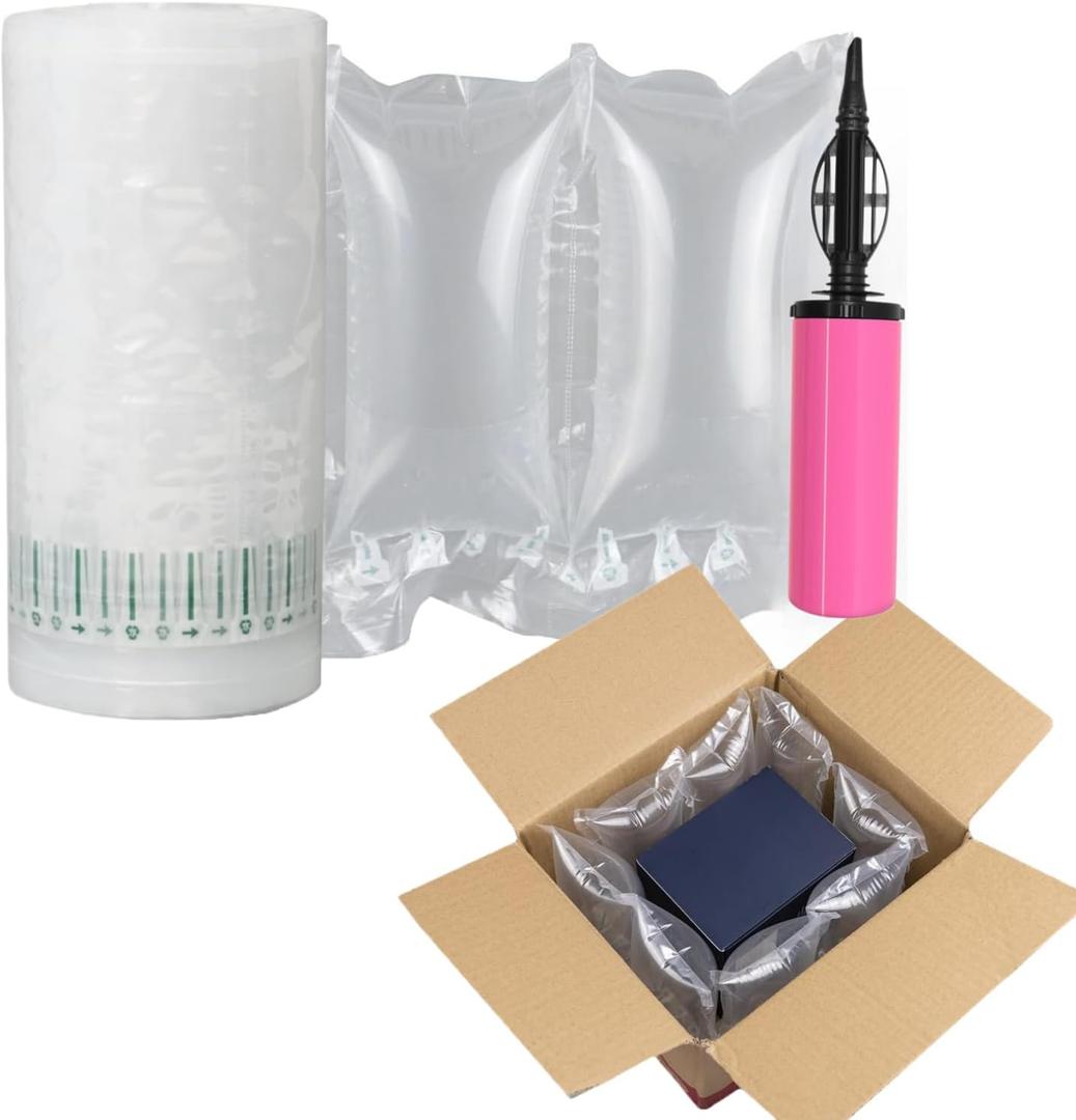Air Pillows for Shipping Inflatable Air Bags for Packing with pump 4.72"x7.87" Recyclable Packaging Filler Shipping Supplies Alternative to Packing Peanuts Purse Stuffers for Shape 200 Count