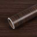 VEELIKE 15.7''x236'' Dark Brown Wood Wallpaper Vintage Walnut Wood Grain Contact Paper Peel and Stick Wood Contact Paper for Countertops Waterproof Adhesive Removable Wooden Contact Paper for Cabinets