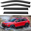 Window Visors Rain Guards for 2014-2023 Jeep Cherokee, Out-Channel Window Vent Wind Deflectors Visors Shades for 14-23 Cherokee KL