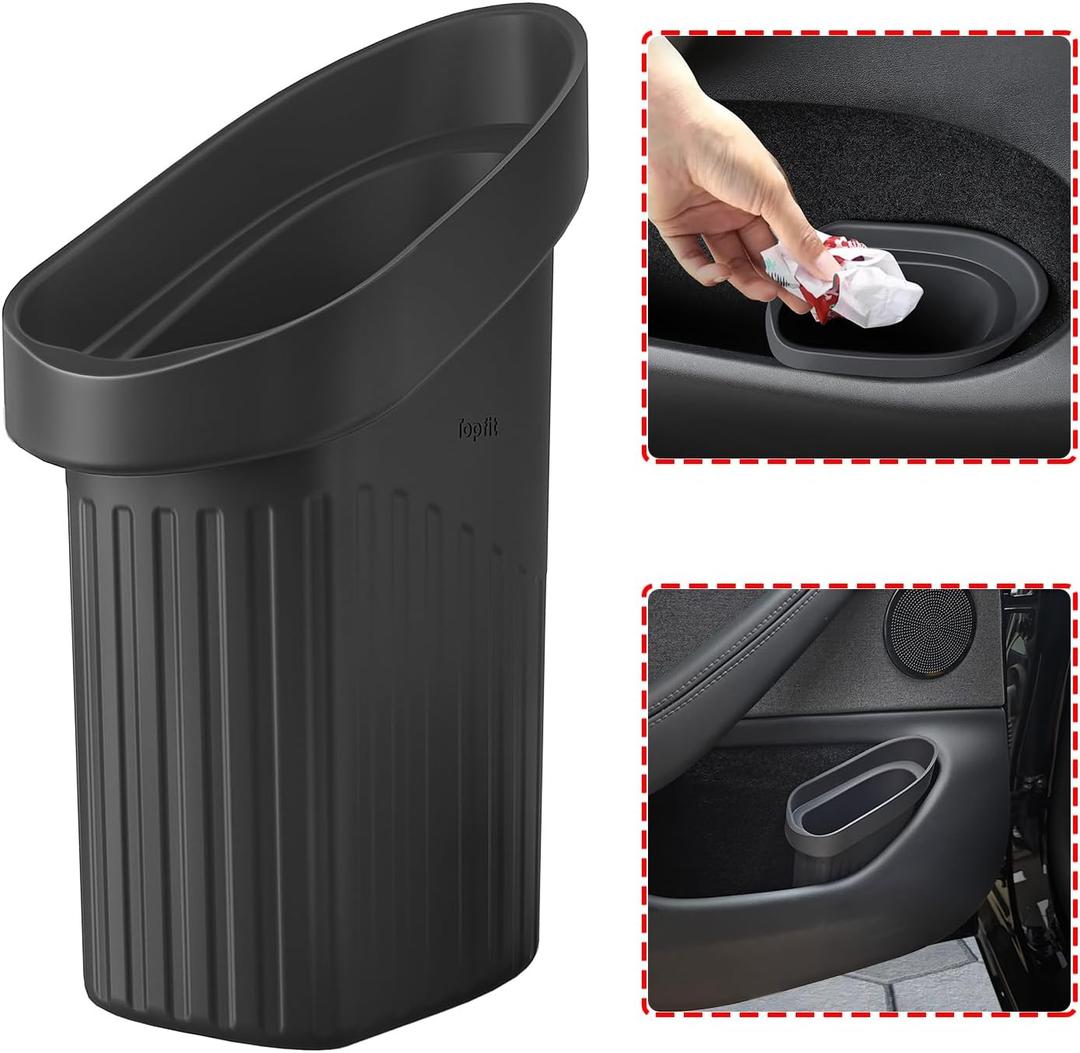 BMZX Car Trash Can Trash Bin, Accessories for Interior Mini Garbage Can, Car Door Trash Can,Multifunctional Organizers and Storage, Home and Office (Large)