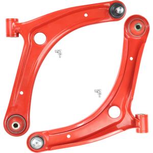 2pc Front Lower Control Arms w/Ball Joints for 07-17 Dodge Caliber Jeep Patriot Compass, Lower Control Arms w/Ball Joint Replacement MS25188 MS25189 (K620066 K620065) - PU Bushing Upgrade, Red