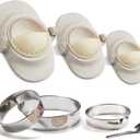 Dumpling Maker, Empanadas press mold maker Set with Dough Cutter, Dumpling Mold Set for Pierogi, Pastelitos, Calzone, Turnovers, Chinese Dumpling White 3sizes (4"+3"+2.6")