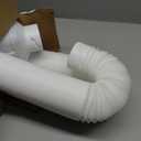 16.5ft Long Gutter Downspout Extensions, Downspout Extender Drainage Pipe for 2"3" and 3"4" Downspout, Outside Diameter 3.1 Inches, Pipe Stretched Length 16.5ft (White-1 pack)