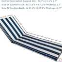 Outdoor Chaise Lounge Cushion Set of 2 for Outdoor Furniture 74x21x2.7 inch Premium Lounge Chair Cushions (Navy White Stripe), Standard