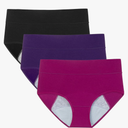 POKARLA Women's High Absorbency Period Cotton Underwear Heavy Flow Leakproof Panties, 3XL