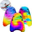 JAMBO 3 Pack Inflatable Surf Body Boards with Handles for Water Slides, Boogie Boards for Beach, Pool, Lake & Slip Slides, Lightweight Floating Water Toys for Kids & Adults