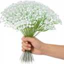 120PCS Baby Breath Artificial Flowers Babies Breath Flowers Artificial Bulk Faux Flower Bouquet White Flores Real Touch Fake Flower Arrangements Wedding Centerpieces Tables Decorations