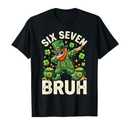 Dabbing Leprechaun Six Seven Bruh St Patrick's Day Boy Girl T-Shirt XS