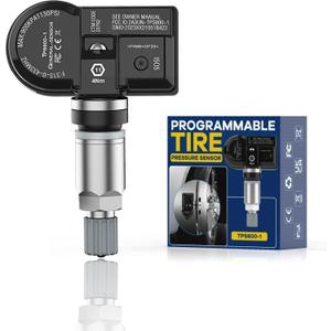 ISINFALSH TPS800-1 TPMS Sensor (315 MHz + 433 MHz) 2 in 1 Dual Frequency Metal Tire Pressure Monitor System Sensor, OE-Level, Unlimited Times Program Just with XTP-SP820 TPMS Tool to Use, 1 Pcs