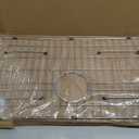 Kitchen Sink Grid and Sink Protectors 26" X 14 1/16", with Rear Drain Stainless Steel Sink Grids for Bottom of Kitchen Sinks, for Single Bowl Sinks(26" X 14 1/16" Rear Drain)