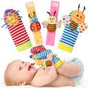Bloobloomax Baby Rattles Toys for 0-12 Month, Infant Girl Boy Toys for Babies 3-6 Months, Newborn Hand & Foot Toys for 0 to 9 Months, Baby Shower Gifts Set with Wrist Rattle Socks