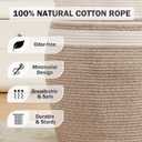 105L Extra Large Laundry Hamper Basket by Fiona's magic, Woven Tall Clothes Hamper for Storage Blanket, Toys and Dirty Cothes in Bedroom and Living Room Organizer, Brown & White