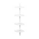 Zenna Home 2153WW2 Tension Pole Shower Caddy, 7.2 in OAL, 10.6 in OAW, 4-Shelf, Plastic, White