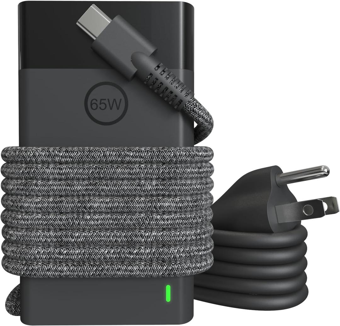 USB Type C Laptop Charger Compatible with HP 65W USBC Computer Envy X360, Spectre X360, EliteBook X360, Elite X2, Chromebook, ZBook Firefly, ProBook Omnibook AC Power Cord