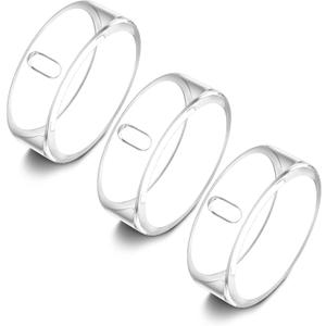 3 Pack Cover Compatible with Oura Ring Gen 4/Oura Ring Gen 3 Horizon/Heritage, Surport Charging with Cover on, Anti-Scratch TPU Protector for Men Women (Size 6, Clear*3)