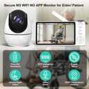 Elderly Monitors with Camera and Audio, Two-Way Talk Room Monitors for Elderly, Med Reminder Camera for Elderly Monitoring, Baby Monitors for Elderly Care and Caregivers, Video Monitor for Elderly