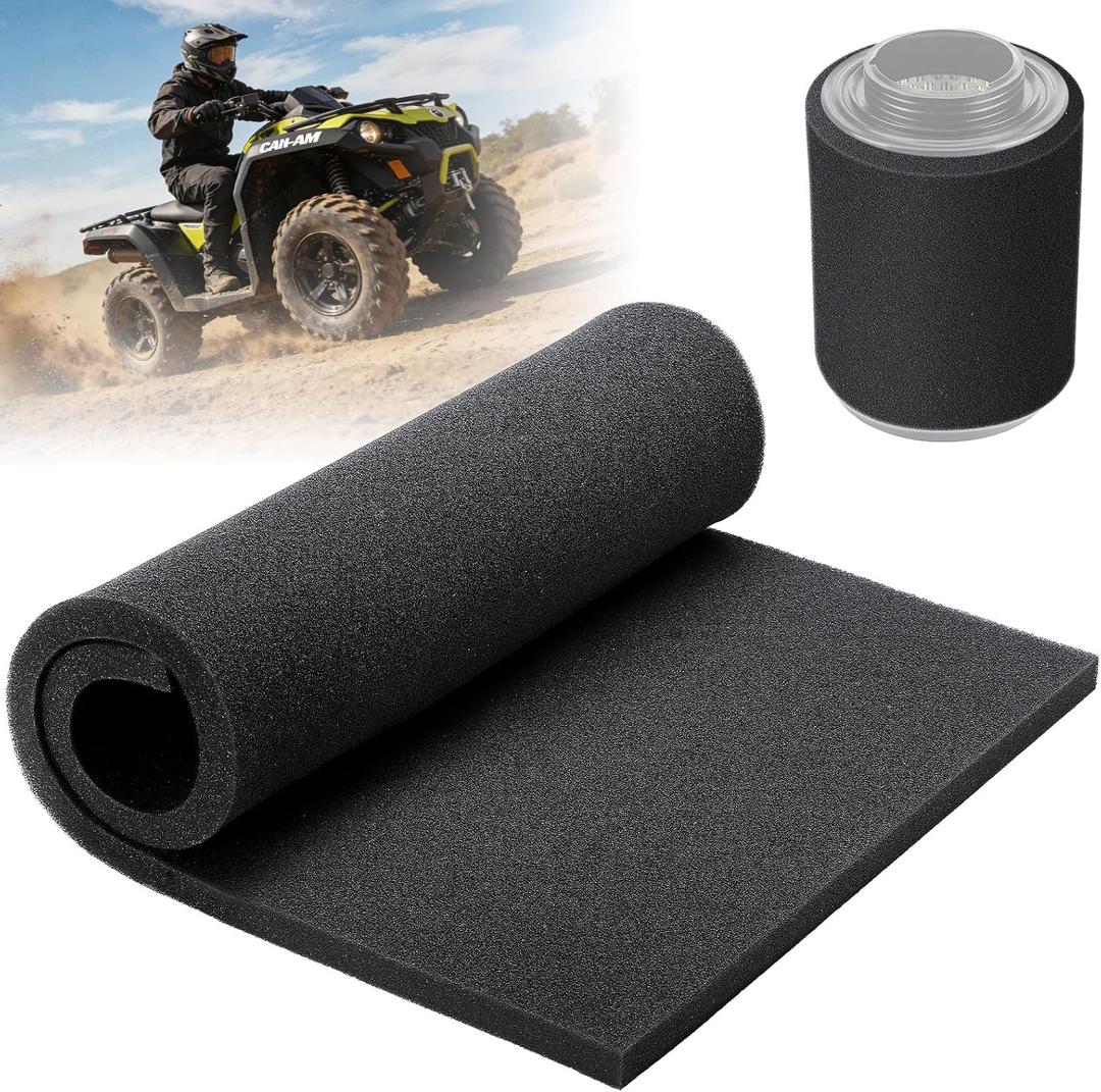 Air Filter Foam Sheet, 60 PPI Coarse Polyurethane Foam - Washable, Reusable, Cut-to-Size Filter for Motorcycle, Vacuum Cleaner, Air Purifiers, Fish Tank, Engine Air Filter Replacement (18"x12"x0.6")