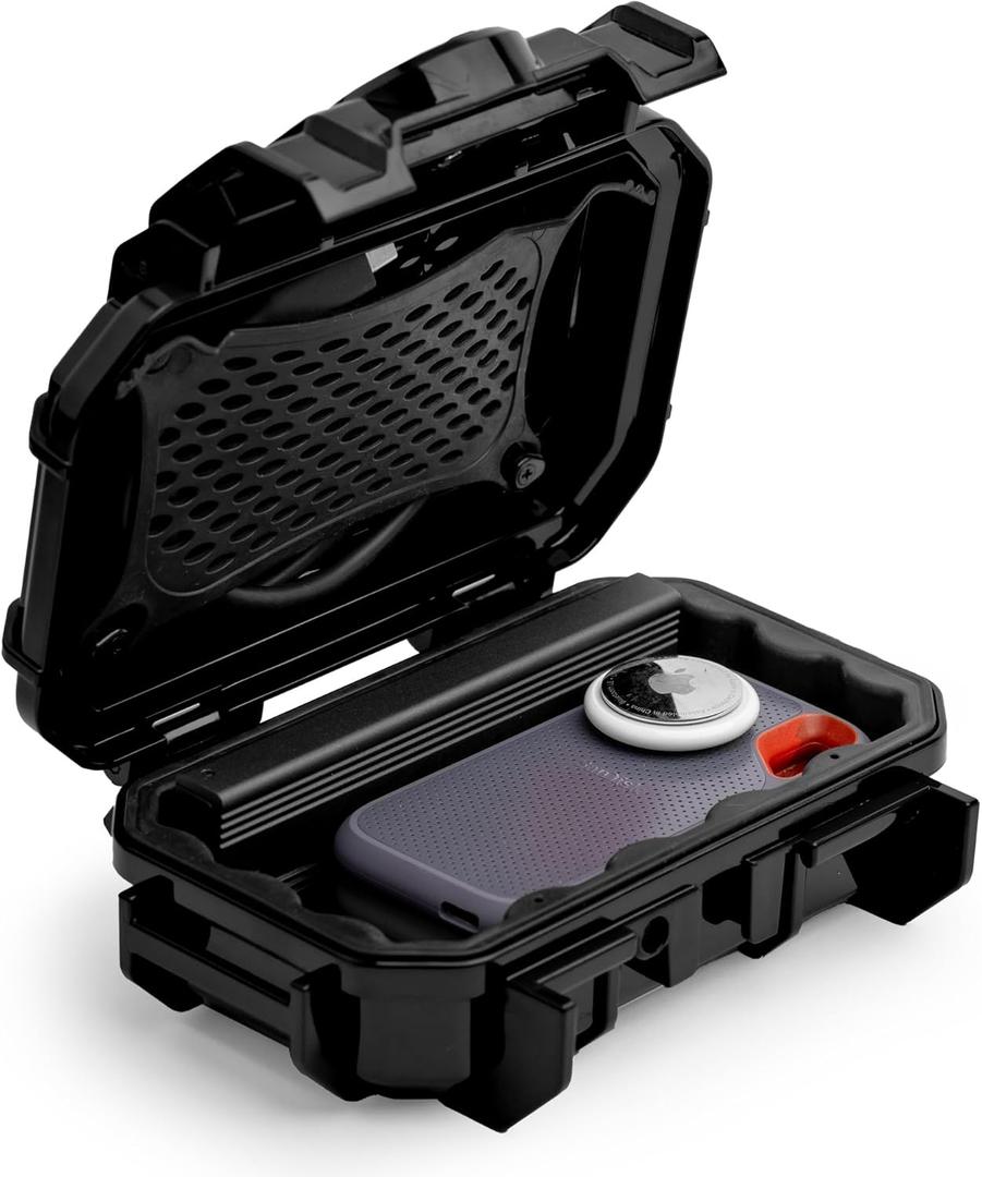 Evergreen 52 Waterproof Dry Box Protective Case - Travel Safe/Mil Spec/USA Made - for Cameras, Camping, Fishing, Hiking, Traveling, Water Sports, Knives, Survival (Black)