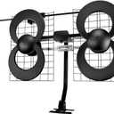 Antennas Direct ClearStream 4V Indoor Outdoor TV Antenna, UHF VHF, Multi-Directional, 70+ Mile Range, 4K 8K UHD, NEXTGEN TV w/ 20-inch Mast (Black)