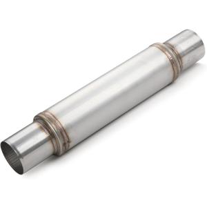 A-KARCK 3" Inlet Exhaust Resonator, 3" Inlet 3" Outlet 21" Overall Length Muffler Resonator Stainless Steel