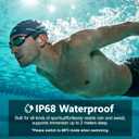 Bone Conduction Headphones IPX8 Waterproof Swimming Headphones Open Ear Headphones with MP3 Mode 32GB Memory 8H Playtime Bluetooth 5.4 Ear Buds Secure Fit for Running and Fitness (Apricot)