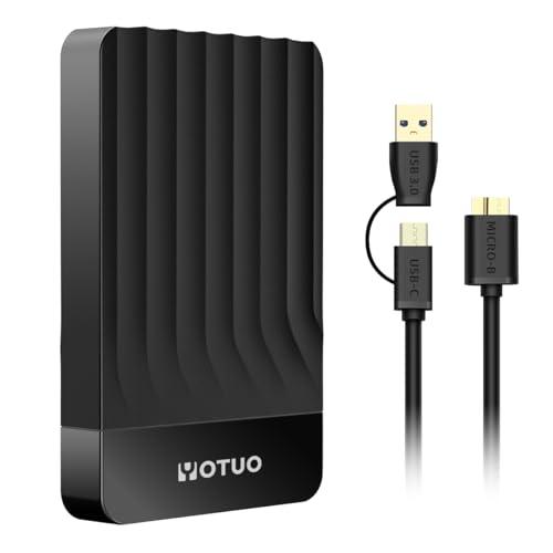 YOTUO Portable External Hard Drive Storage Expansion Mobile HDD USB 3.0 for PC, Mac, Desktop, Laptop, PS4, PS5, Xbox One X/S, Xbox 360, Xbox Series X/S, Office & Game (Black, 500GB)