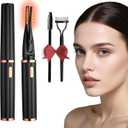 Heated Eyelash Curlers for Women - 2 in 1 Clip - Type, 3 Heat Modes, USB Rechargeable, 8s Fast Heat - up, 24H Long - Lasting Natural Curls Makeup Tool (Black)