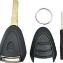 Smart Key Fob Case Shell Fits for Porsche Boxster 987 Cayman 911 997 Replacement Car Key Housing Outer Cover (3 Buttons)