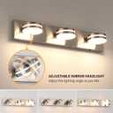 3 Light Bathroom Light Fixtures 23.62in Brushed Nickel Vanity Light, 3-Light,24Inch