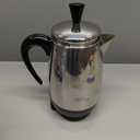 Farberware Electric Coffee Percolator, Stainless Steel Basket, Automatic Keep Warm, No-Drip Spout, 8 Cup