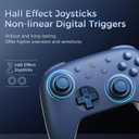 8BitDo Ultimate 2C Bluetooth Controller for Switch, Switch 2, Hall Effect Joysticks, Wake-up Switch 1, Non-linear Digital Triggers, Remappable L4/R4 Bumpers, 6-axis Motion Control and Rumble Vibration - Dark Blue